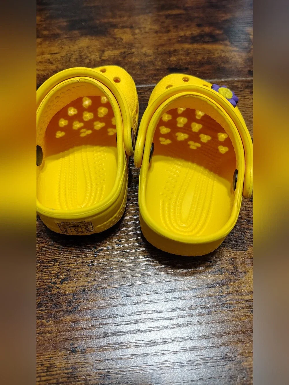 Crocs Yellow Garden with Flower Charm Size 2/3